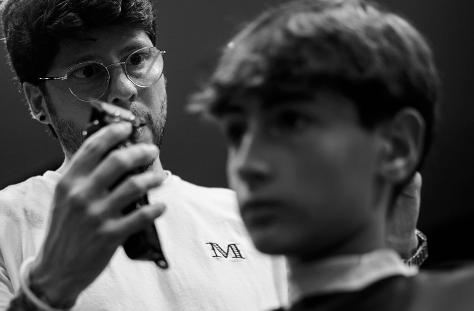 Clark attending to a client.